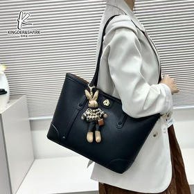 经典鲨2024年冬季新款大容量纯色简约单肩手提包托特包KGB31-D588281