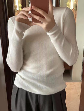 超细羊毛高领打底衫