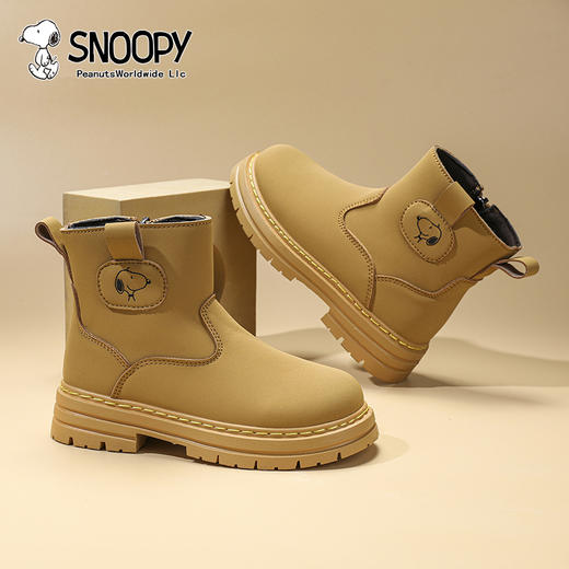 【史努比】童鞋儿童马丁靴英伦风大黄靴时尚皮靴26-37 商品图1