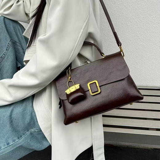 经典鲨2024年冬季新款气质简约手提斜挎包KGB37-D561801 商品图3