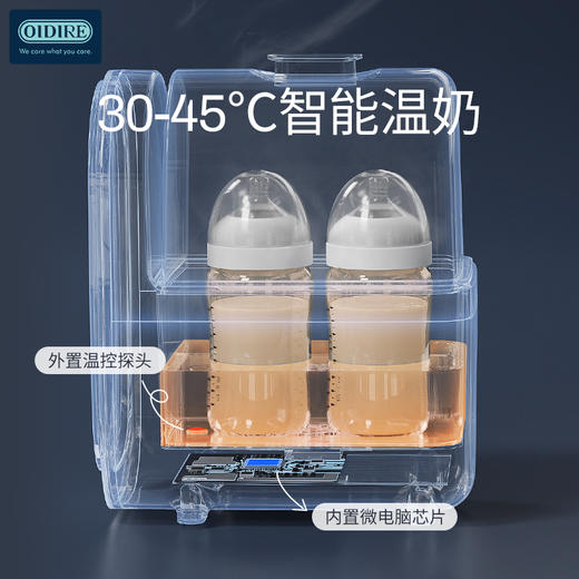 杞冠臻选 | 奥帝尔 Oidire  暖奶器ODI-NNQ19 尺寸240*160*290mm 内含盖子*1 +主机*1+奶瓶架*1+说明书 商品图2