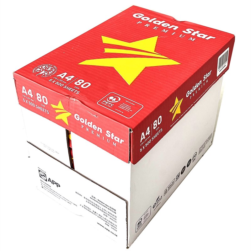 APP金星A4纸 复印纸 80克 500张/包 5包/箱 高性价比经济办公用纸学习打印纸草稿纸电脑纸