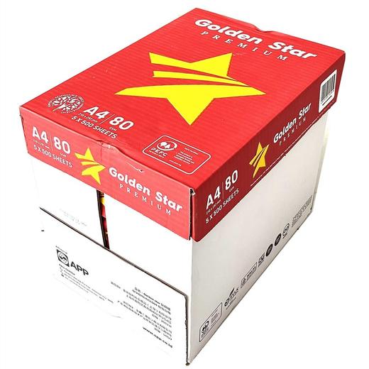 APP金星A4纸 复印纸 80克 500张/包 5包/箱 高性价比经济办公用纸学习打印纸草稿纸电脑纸 商品图0