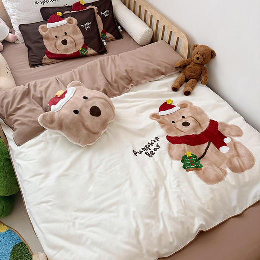 【宿舍儿童床 】ins风100支纯棉磨毛四件套可爱卡通棉磨毛四件套成人儿童宝宝床纯棉三件套 商品图1