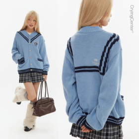 CryingCenter 海军学院开衫针织毛衣 哭喊中心