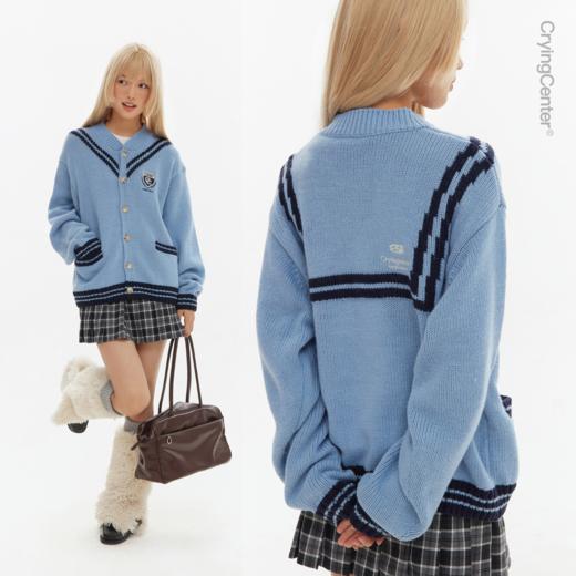 CryingCenter 海军学院开衫针织毛衣 哭喊中心 商品图0