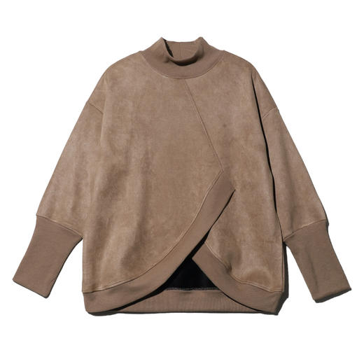 WY97不规则下摆骑士绒感卫衣男女秋冬休闲宽松时尚长袖百搭上衣 商品图1