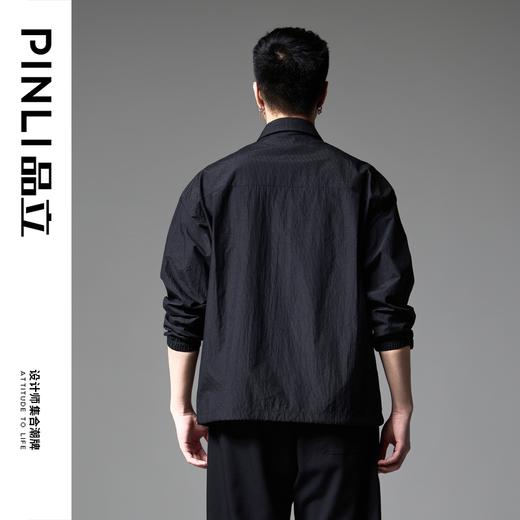 PINLI品立新款工装宽松休闲夹克潮牌黑色时尚休闲男外套B243104037 商品图2