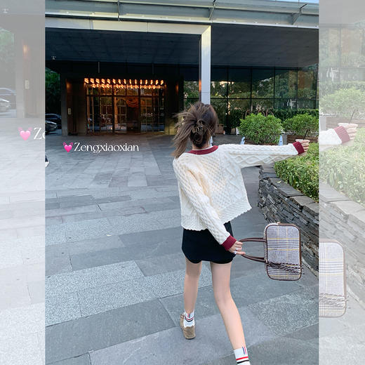 【179元任选2件】最后一波现货！复古短款V领毛衣开衫 商品图4