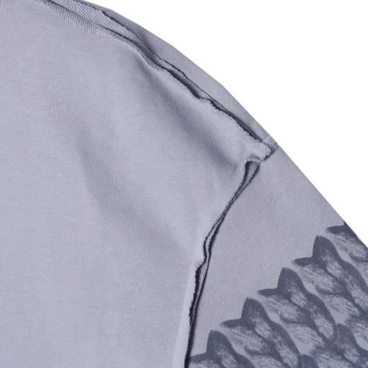 83102秋冬季新款潮流宽松百搭复古磨破工艺圆领休闲时尚长袖简约上衣 商品图3