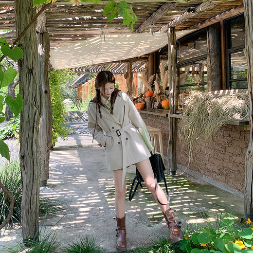 <曾小咸推荐> 韩系帽子可拆卸风衣外套 商品图3