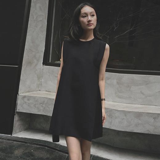 【顺丰包邮】81320 洛诗琳高级感极简H型厢式宽松百搭丝毛连衣裙01019 商品图2