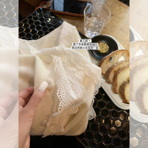 <曾小咸推荐>韩系设计感蝴蝶结系带毛衣 商品图3