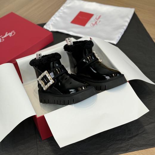 Roger Vivier 经典钻扣羊毛雪地靴 商品图8