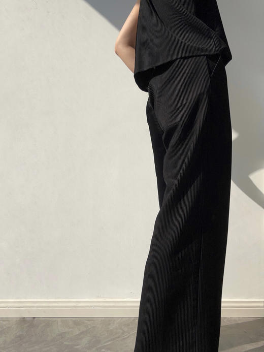 Semplicita｜Z03 直筒裤 [ 黑条 ] 商品图2
