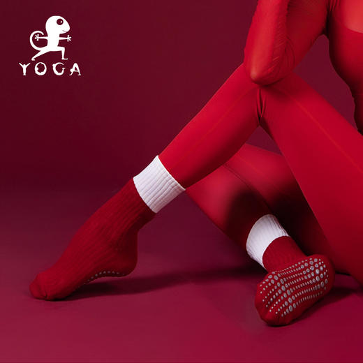 壁虎瑜伽【2411WZ315】防滑鸿运瑜伽袜【5天发货】 商品图4