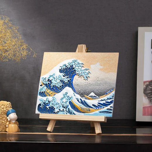 【送画架】玩作正版艺术家DIY创意手工立体浮雕手绘油画 梵高莫奈浮世绘家居亲子互动填充画装饰摆件礼品 商品图2