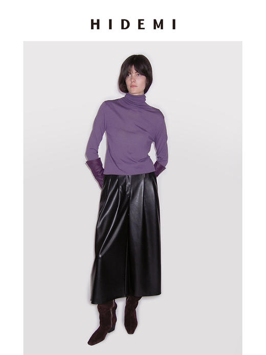 HIDEMI 秋冬叠穿必备 美利奴羊毛薄款高领打底 商品图5