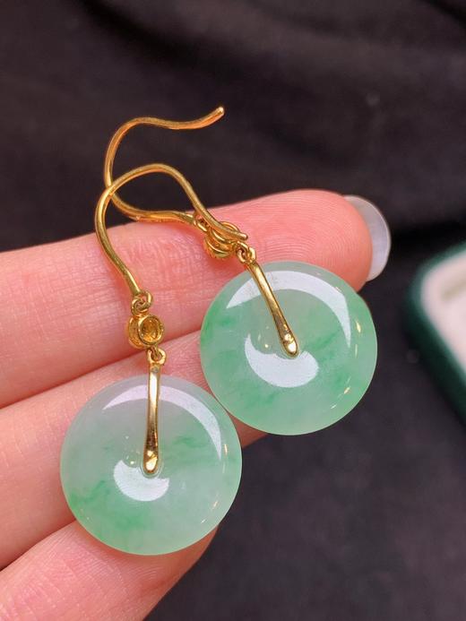 平安扣翡翠耳钉 商品图2