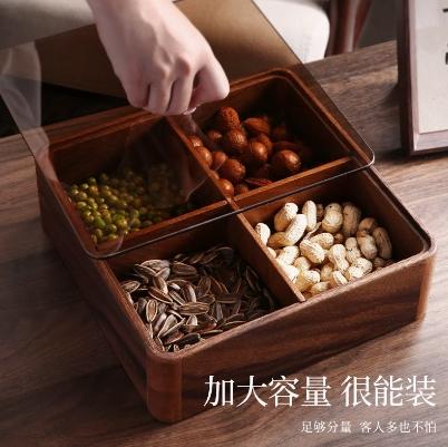 南美花梨木方形双层果盒 商品图3