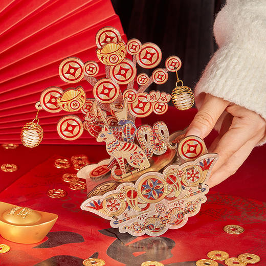 大英博物馆安德森猫音乐盒女孩生日礼物木拼摆件装饰摇钱树旋转发光 商品图2