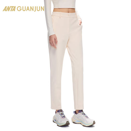 安踏冠军全天候系列丨轻暖绒运动裤女子防泼水直筒长裤162440306 商品图1