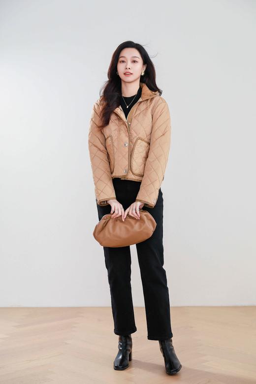 【Burberry带标系列】火桐hooton 菱形绗缝长款带帽外套 商品图4