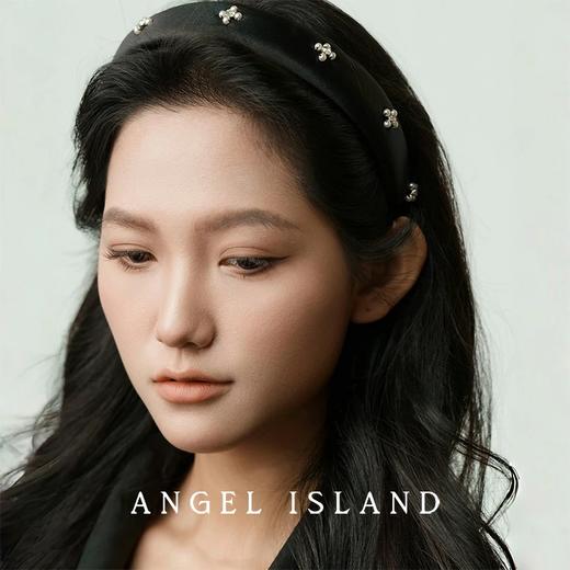 【限时折扣】ANGEL ISLAND 珍珠锆石黑白发箍 简约气质宽边轻奢复古小众优雅发饰 商品图1
