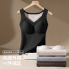 【填充物100%绵羊毛】带胸垫保暖背心秋冬磨毛打底免穿文胸女贴片固定杯背心 商品缩略图1