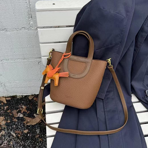 经典鲨2024年冬季新款荔枝纹单肩斜挎手提包KGB05-D5801661 商品图4