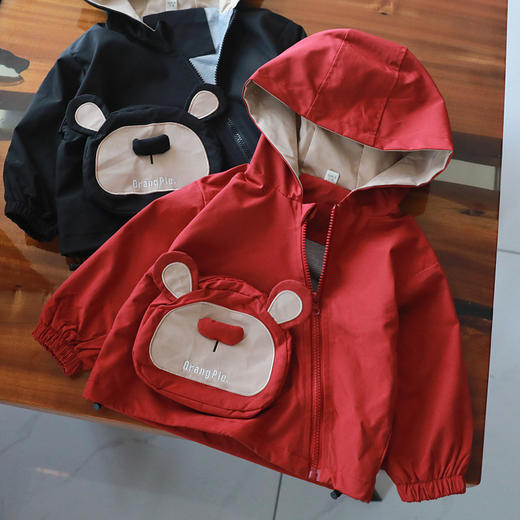 【春秋双层外套，轻薄不挑人】宝宝春秋新款上衣 男童女童秋季双层外套 小童韩版休闲冲锋衣-QQ 商品图0