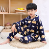【法兰绒家居套装】亲子法兰绒睡衣套装秋冬新款男女童家居服套装亲子装加绒加厚童装2205 100% 商品缩略图1