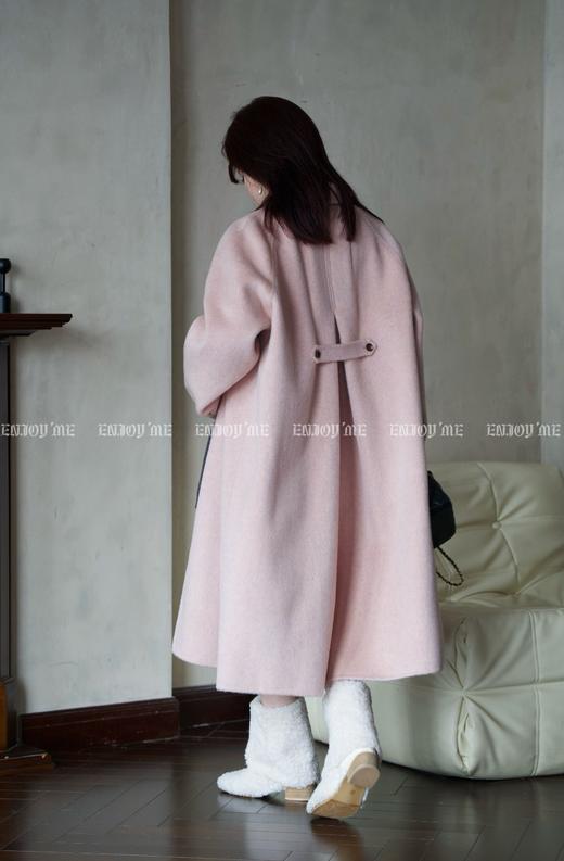 【门店同款】ENJOY冬季柔韧与共翻领纯色单排扣大衣 159874527 商品图4