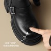 ZHR多排扣潮流长筒靴女2024秋冬新款复古骑士靴厚底西棕色牛仔靴 商品缩略图7