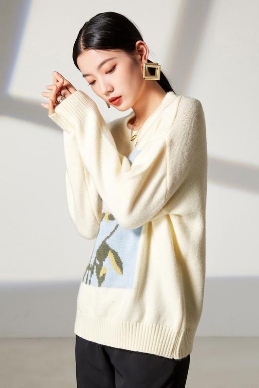 FLORID 圆领提花图案针织上衣 15404 商品图1