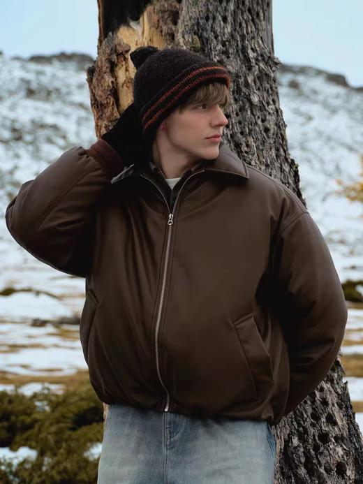 Evistub/E-4DWT918/复古短款美式皮衣夹克棉服 商品图0