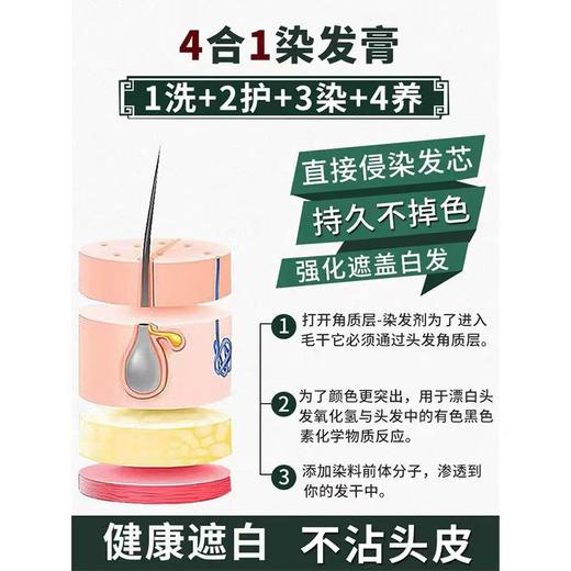 纯天然无刺激天然正品牌不沾头皮自己在家染发膏同仁堂染发剂植物 商品图6