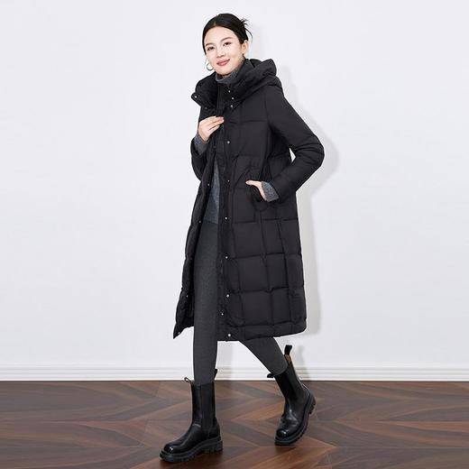 【高货wl】全新升级【铂金会员735/天猫989/差价254】(14248) 洛诗琳2024冬季新款通勤休闲宽松连帽过膝长款保暖羽绒服 商品图4