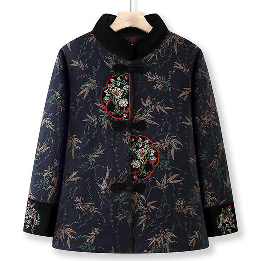 【妈妈冬装】唐装棉袄老年人外套棉服 老太太加绒绣花棉衣 奶奶加厚保暖 商品图1