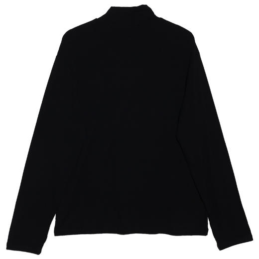 T463春秋季男女款黑色宽松手绘印花图案长袖百搭圆领情侣打底T恤 商品图4