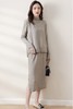 尘色 灰色马甲半裙三件套针织套装 15401 商品缩略图2