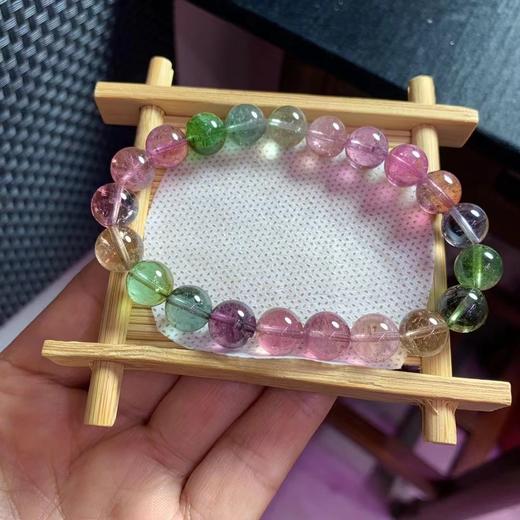 9mm单圈马卡龙彩虹碧玺手串 商品图0