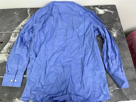 瑕疵HUGO BOSS男士黑标sharp fit纯色方领长袖衬衫 商品图1