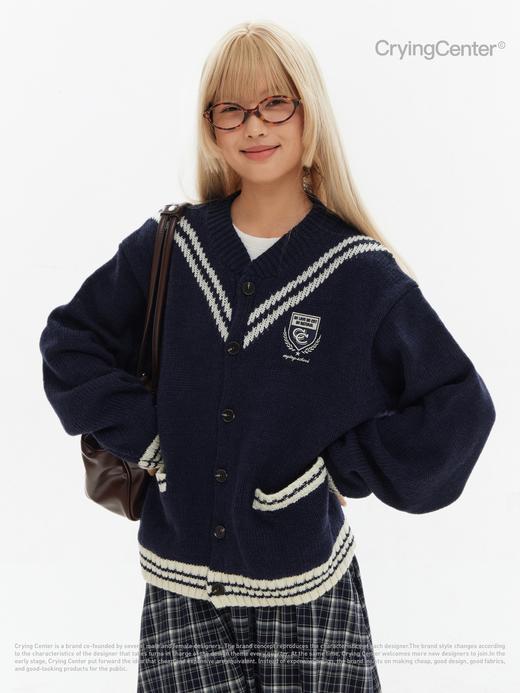 CryingCenter 海军学院开衫针织毛衣 哭喊中心 商品图3
