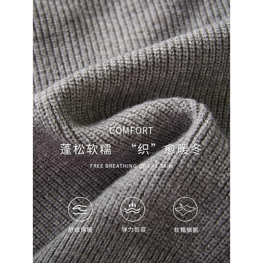 【年货节】熙世界学院风假两件毛衣小众设计撞色翻领灰色针织衫2025秋冬款 商品图3