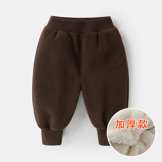 【弹力松紧裤腰，卡通动物绣花】婴儿奥粒绒裤子 加厚秋冬一体绒长裤 加绒男女宝宝 中小儿童休闲裤-QQ 商品图12