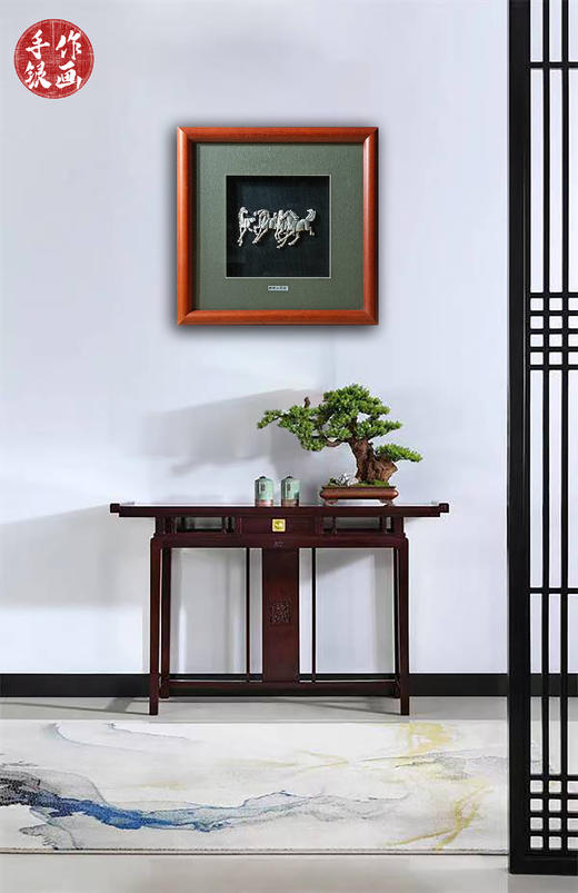 【六骏图】纯银壁画装饰画挂画 商品图1