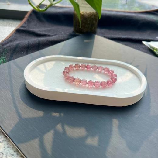 9mm单圈全色粉碧玺手串 商品图2