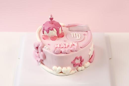 【生日蛋糕】处女座-芭比粉爱心蛋糕 商品图0