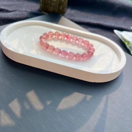 9mm单圈全色粉碧玺手串 商品图4